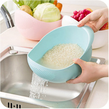 Hàn Quốc phiên bản của nhà sáng tạo đầy màu sắc gạo rửa nhà bếp dày là rửa gạo Rửa sàng gạo rau Xả giỏ chậu nhựa Dụng cụ nhà bếp khác