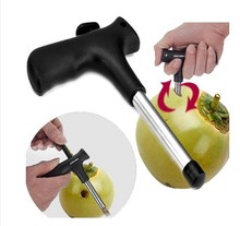 sản xuất thiết bị T bán buôn mở dừa dừa dao mở công cụ dao trái cây với một khe hở cho những món quà nhỏ có thể được in biểu tượng Dao và kéo