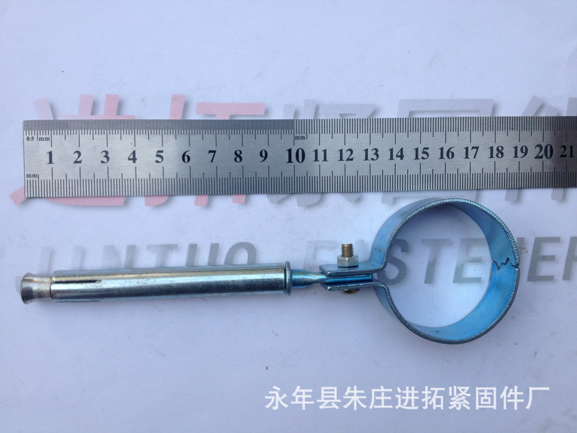 膨胀管卡支架 卡子 圆管 铁管管卡 1.5寸8×130金属膨胀管卡螺丝