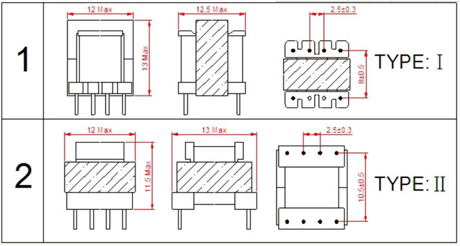 充电器高频变压器ee13 可开模定做电源变压器 惠州变压器厂