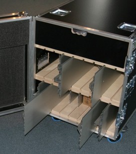 生产定制仪器设备航空箱 特殊线材器材隔层运输包装铝合金航空箱