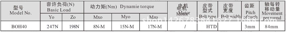 BOH40线性模组参数