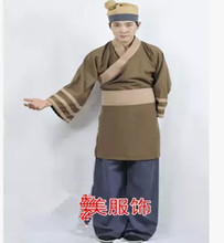 成人古装 店小二服装 古代家丁服 平民百姓服装 表演服装 男