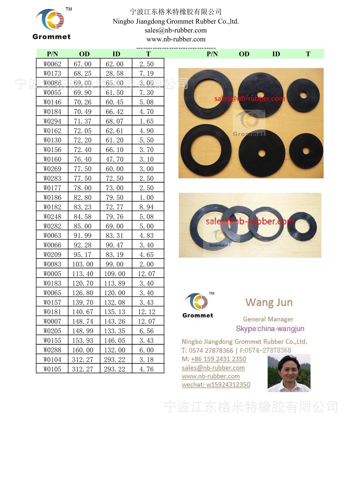 供应橡胶垫片/垫圈