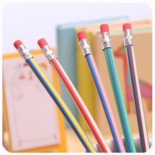 Các nhà sản xuất bán văn phòng phẩm Hàn Quốc Bút chì sọc mềm Bút cong dễ thương Bút đồ chơi sáng tạo quà tặng nhỏ Bút quảng cáo
