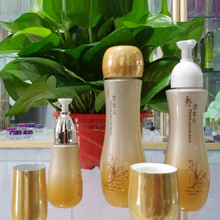 新款玻璃瓶 保龄球套装瓶 现货供应 乳液瓶 膏霜瓶 化妆品玻璃瓶