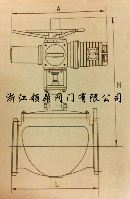 ZRQO智能轨道调节阀尺寸图