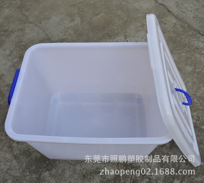 透明塑料箱_供应广西贺州食品厂周转箱 白色带