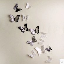 3d ba chiều mô phỏng bướm dán dán tường tự dính sáng tạo phòng ngủ sống TV phòng bối cảnh nhảy nhổm H-Z series Nhãn dán tường