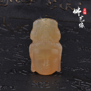 羊角雕刻盘龙牌子 金刚 星月菩提子 佛珠吊坠挂件diy