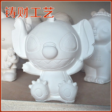 临沂厂家直销 彩绘卡通石膏娃娃摆件 史迪仔圆雕石膏工艺品摆饰