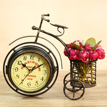 Đồng hồ ba bánh xe đạp Hertz Đồng hồ sắt rèn Cổ điển sáng tạo đồ trang trí sắt rèn thủ công Mô hình