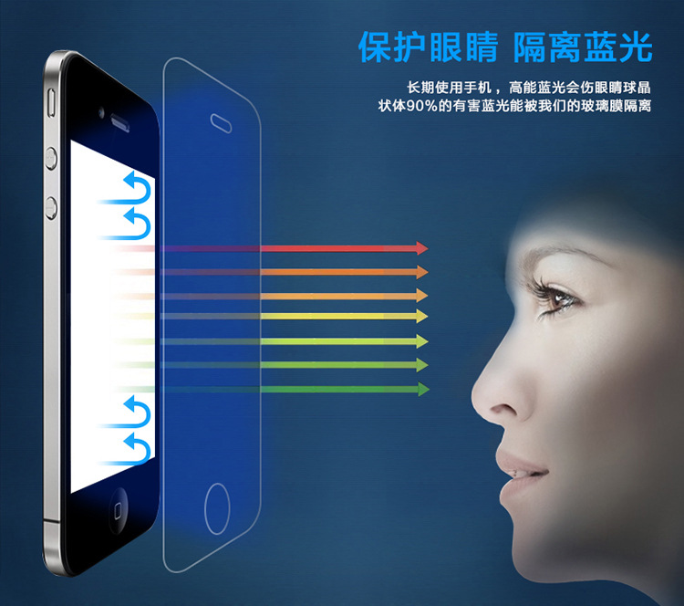 苹果iphone6S\/plus防蓝光钢化玻璃膜手机保护