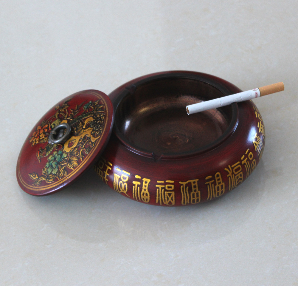 创意烟灰缸仿古烟灰缸古典烟灰缸铜胆烟灰缸带盖烟灰缸复古烟灰缸