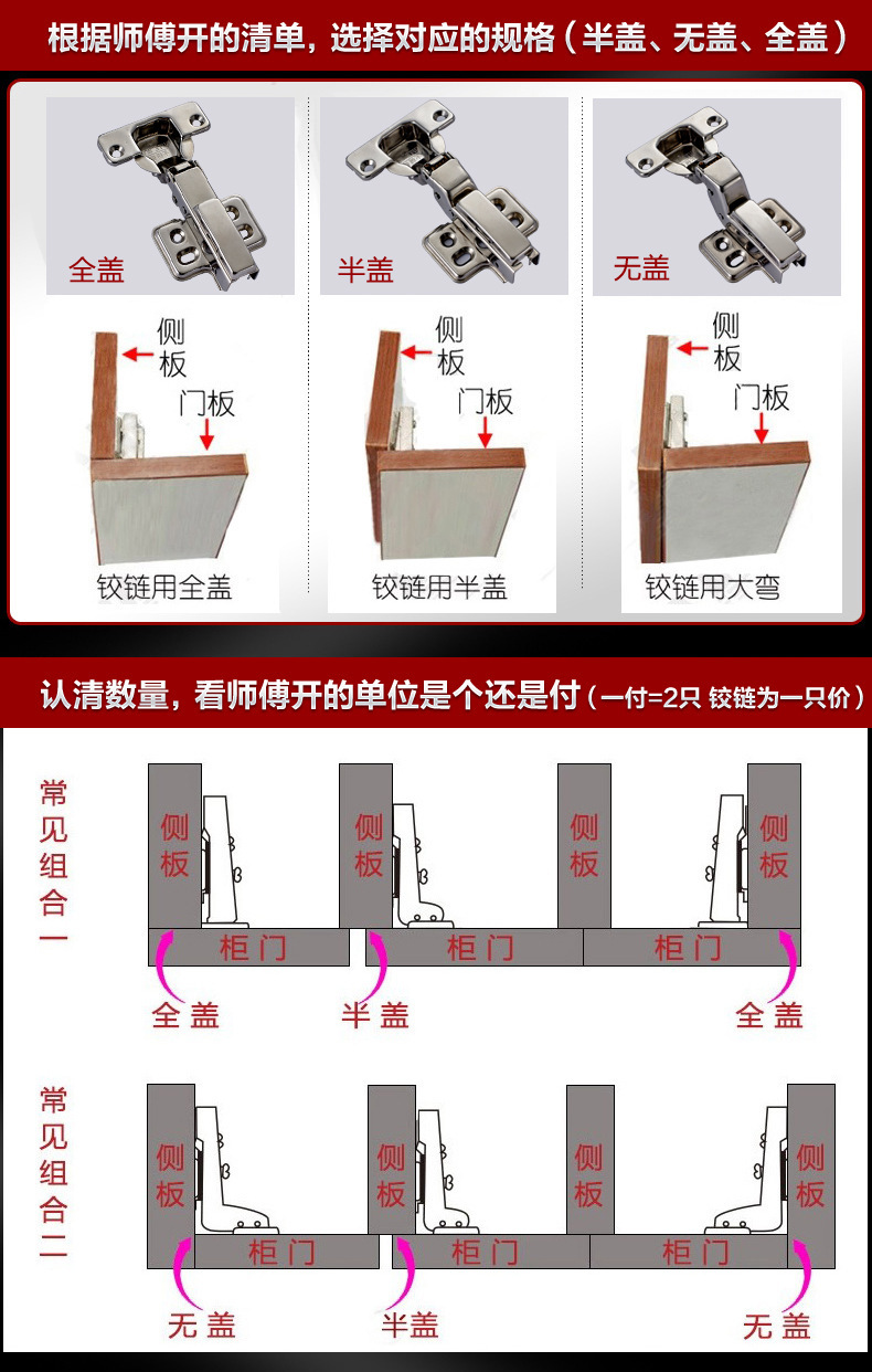 高档不锈钢液压缓冲烟斗合页飞机底座快装可脱卸橱柜门铰链x6