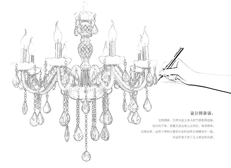 厂家生产 新款欧式水晶吊灯 时尚奢华客厅蜡烛灯