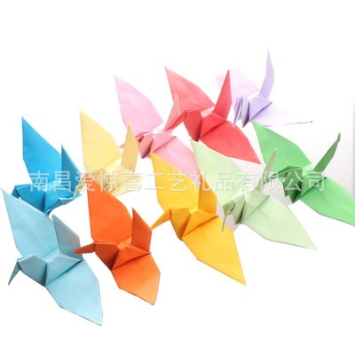 diy手工折纸叠好的千纸鹤成品外贸节庆派对用品装饰品纸质工艺品