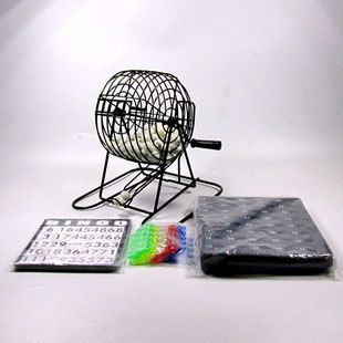 BINGO宾果摇奖机 手动美式游戏bingo机 18张卡片精装转转乐