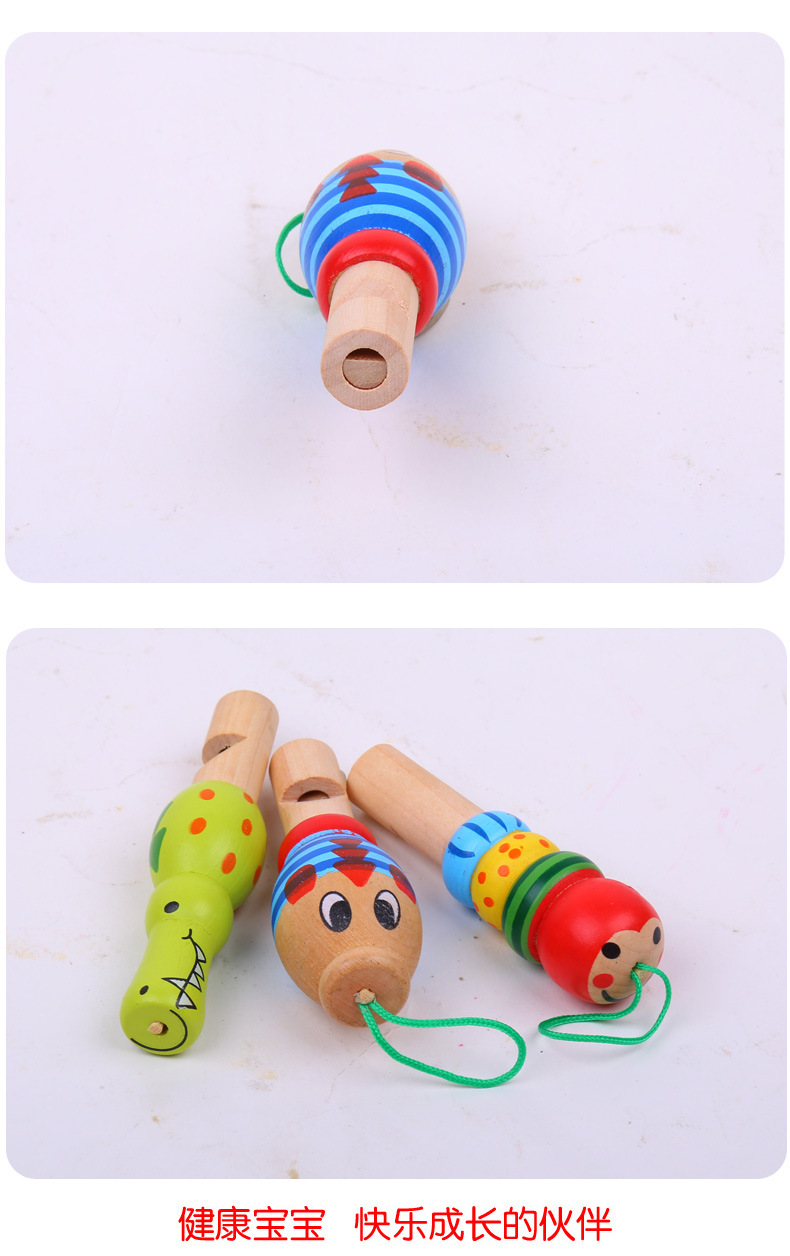 特价卡通动物口哨 宝宝学习发声音乐器 木制儿童益智玩具
