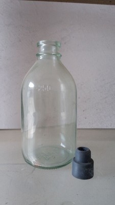 现货批发药用玻璃瓶 输液玻璃瓶 26口径500毫升盐水瓶 老式翻盖