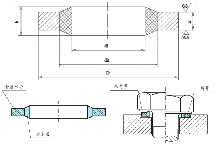 厂家批发管接头密封垫组合垫片密封圈橡胶垫圈jb982-77组合垫圈18