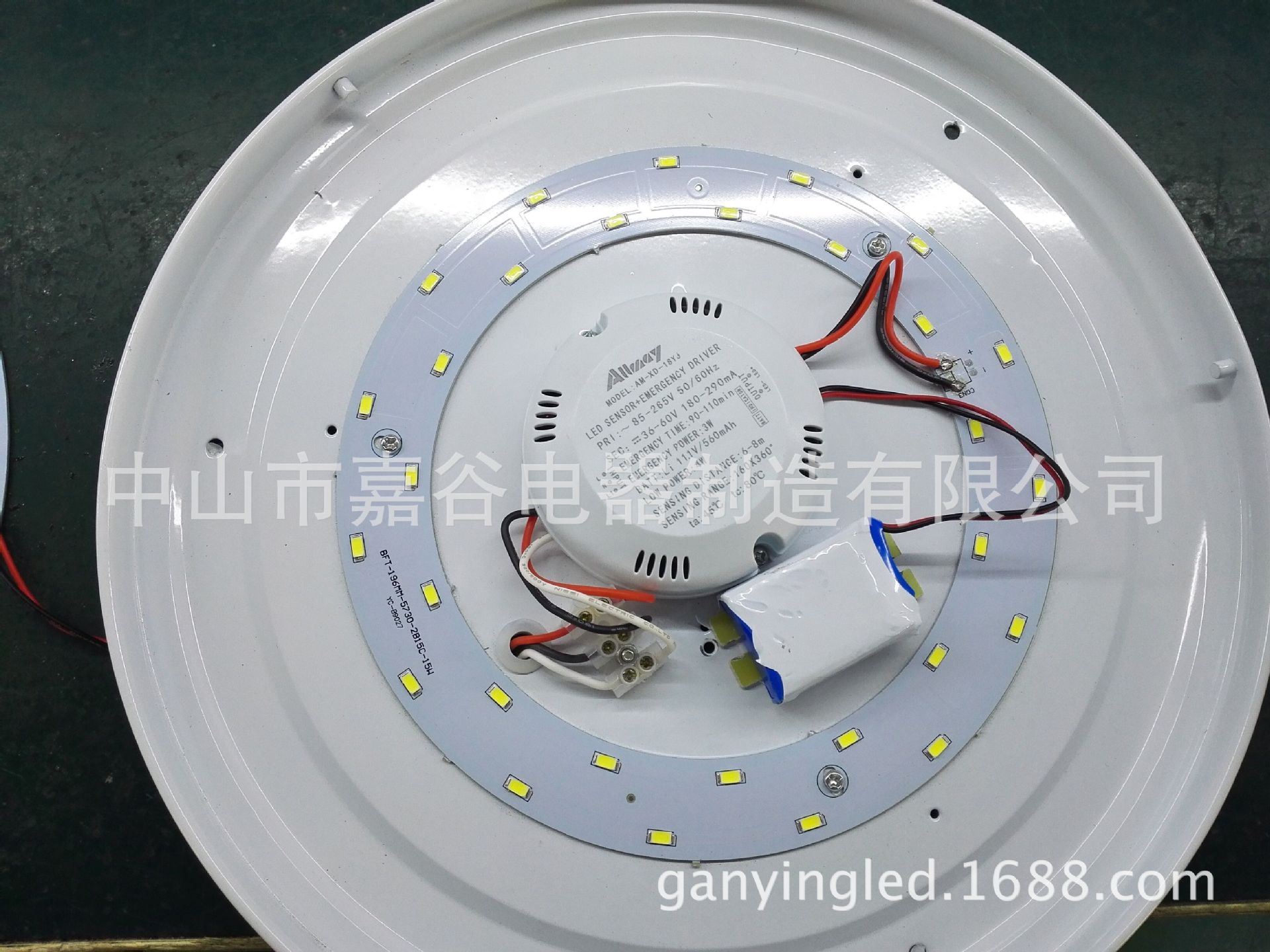 二,12w应急微波感应led吸顶灯产品细节图