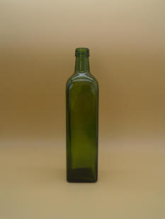 【厂家直销】500ml 方形墨绿 橄榄绿 橄榄油玻璃瓶