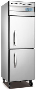 喜曼500L二门冷藏冷冻柜 酒店厨房设备食品饺子不锈钢冰柜冷柜