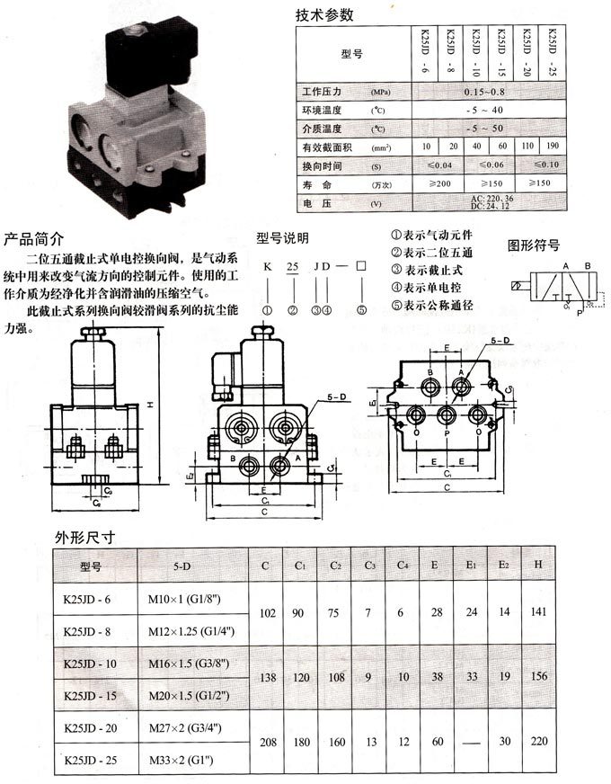 两位三通截止电磁阀k23jd-f32,k23jd-f40,k23jd-f50电磁阀