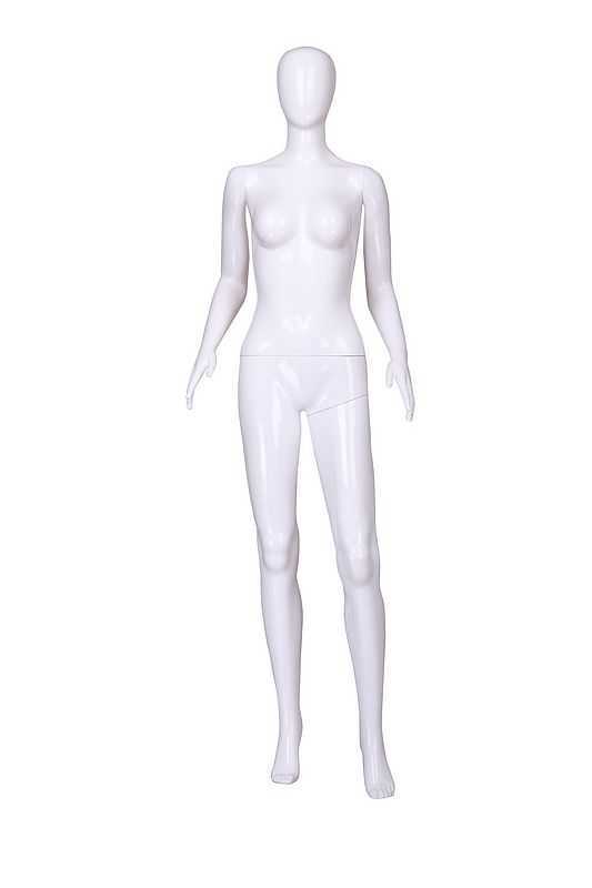 亮白塑料女模特 橱窗服装展示 全身站姿女模 厂家批发 kgslj04图片