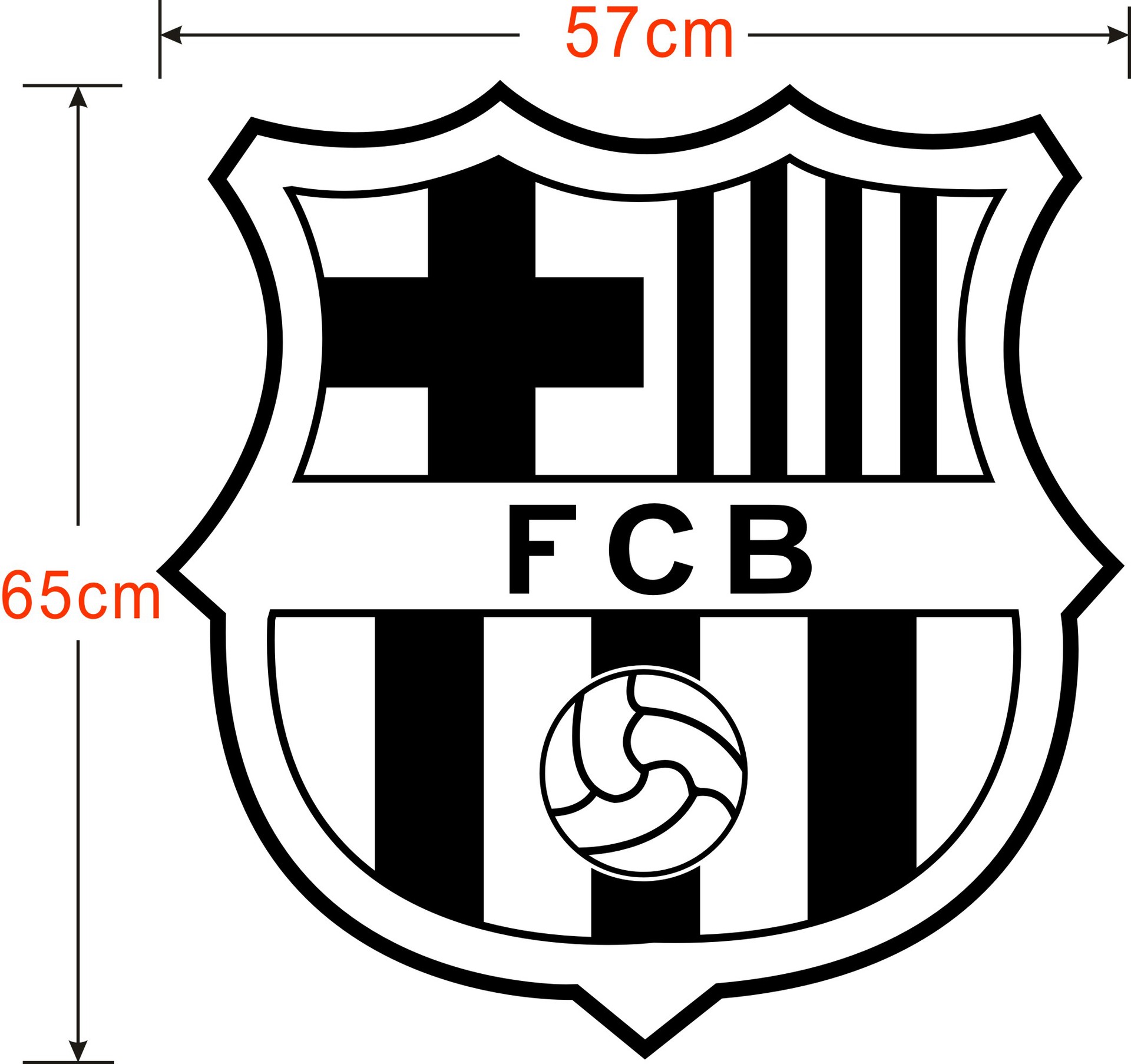 英伦风盾牌fcb 外贸墙贴手绘 精雕墙贴壁贴 亚马逊ebay热卖