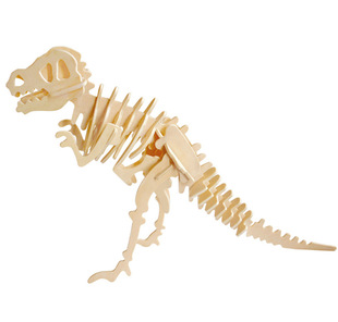 供应3D恐龙木制玩具拼图/DIY三角龙 儿童益智智力玩具厂家定制