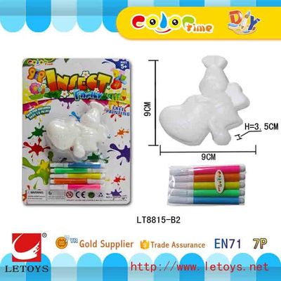 【厂家上色】diy玩具昆虫彩绘直销涂色塑料5色水彩笔lt8815-b3积木小贷利息图片