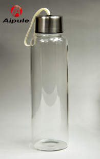 大容量大口径 1L 1.5L 一升髙硼硅便携运动玻璃水瓶