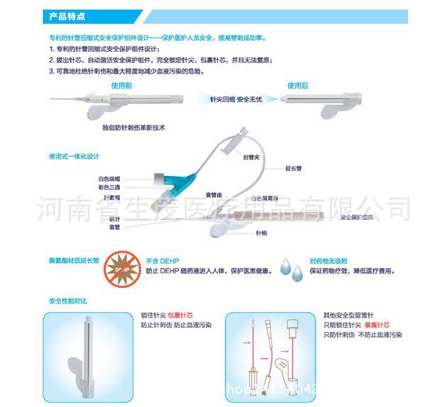 一次性使用静脉留置针留置针山东威高洁瑞批发医疗器械