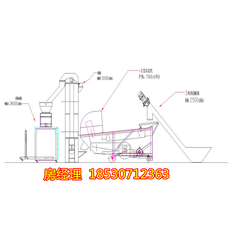 小型粮食机定量包装机成套-Model_副本