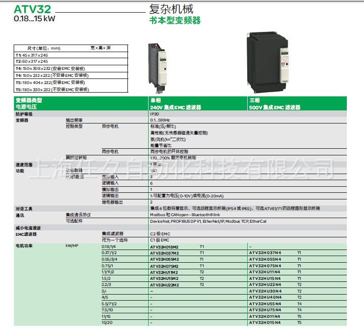 原装现货施耐德变频器ATV32HU55N4三相400V 5.5kw 施耐德,施耐德变频器,ATV32HU55N4,变频器