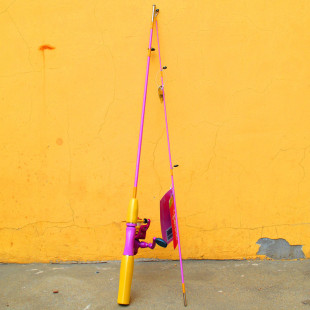 光威外贸出口 芭比儿童鱼竿 配线配轮 1.52米 钓不断渔杆