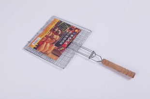 户外烧烤用具:大号六汉堡烧烤网 双层烧烤网夹 汉堡型烧烤网夹子