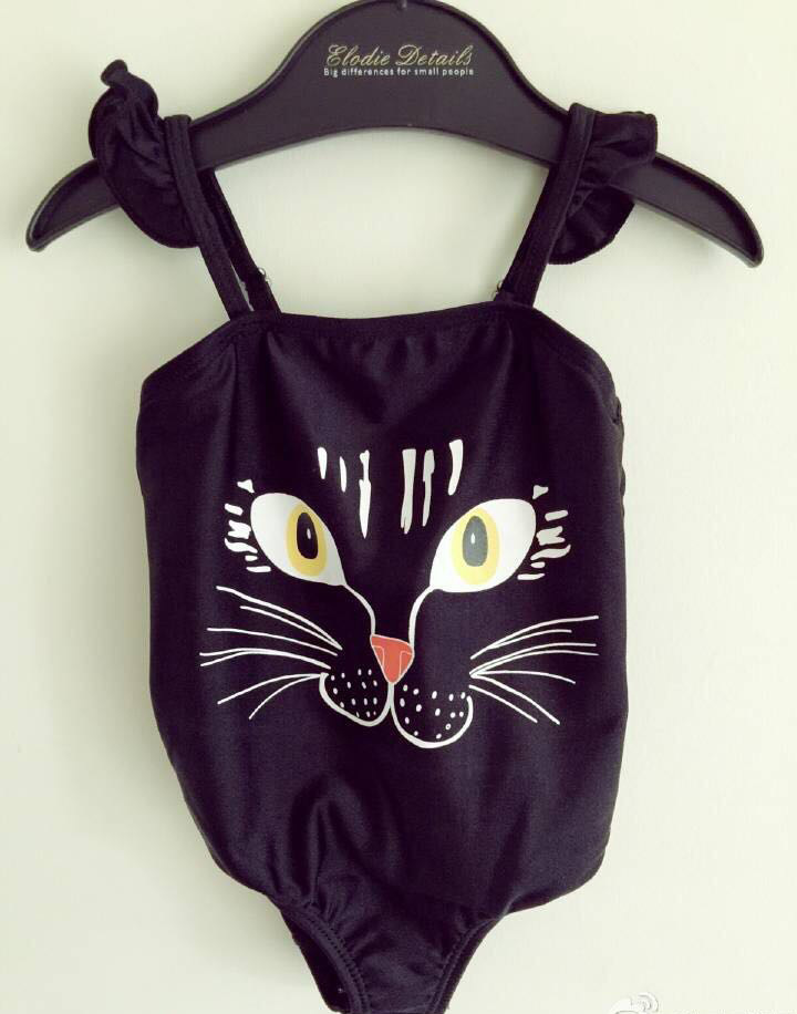 girls cat bathing suit