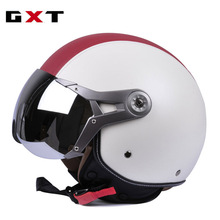 GXT điện xe máy mũ bảo hiểm bốn mùa nửa mũ bảo hiểm da retro xe máy mũ bảo hiểm mùa xuân và mùa thu mô hình nam và nữ Mũ bảo hiểm