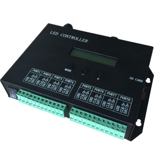 led幻彩八口控制器可接dmx512控制台,led同步控制器,dmx512控制器