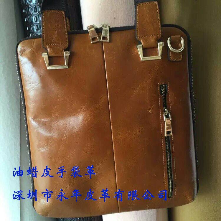 油蜡皮PU 手袋革 沙发革 装饰革图片二
