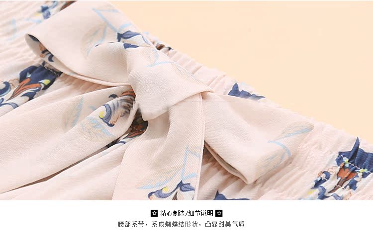 2015夏新款韩版女装猫咪印花短袖T恤休闲裤两