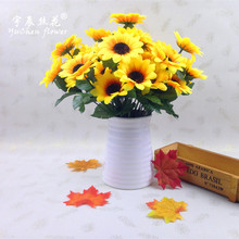 Nhà máy bán buôn hoa nhân tạo 绢花 假 7 hoa đồng tiền mặt trời hoa mặt trời trang trí phòng khách nhà Nhà máy mô phỏng