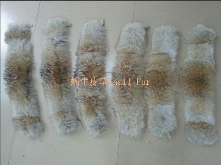 精仿进口郊狼皮毛 帽条领子 狼皮领头 桐乡皮草工厂专业批发定做