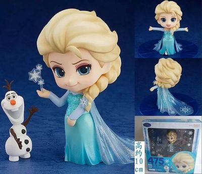 frozen冰雪奇缘475 艾莎elsa 雪宝 雪之女王公主q版粘土手办模型