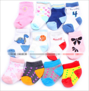 工厂直销 婴儿袜子 纯棉0-1岁 新生儿袜 卡通图案宝宝袜 赠品礼物