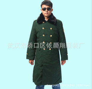 正品新款军绿大衣长款松枝绿3503卡思迪莱大衣冬季防寒常服棉大衣
