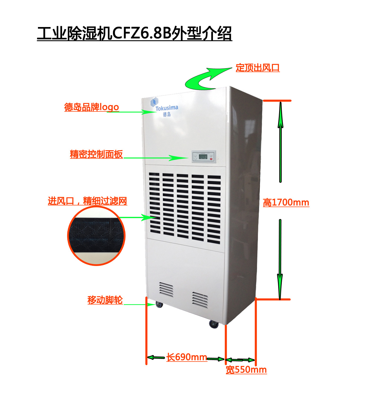 工業(yè)除濕機(jī)CFZ6外型介紹